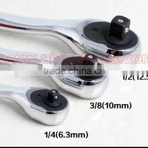1/2" 3/8" 1/4" Ratchet Wrench (Socket Set) Quick Release Wrench 72t Cr-v thumbnail-2
