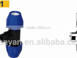 TY High Quality PP Compression Fittings MALE TEE Eco-friendly Cheap Price Full Size Factory Price List Discount thumbnail-1