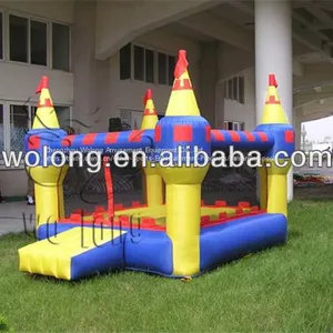 Inflatable Purple and Yellow Castle Model for Kids/Inflatable Toys for Family Use thumbnail-1