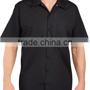 Direct Factory Wholesale Custom Black Mens Work Shirts for Men thumbnail-4
