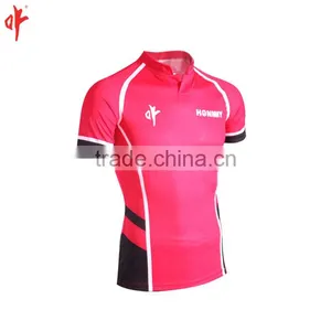 Red Football Club Tops,Sublimation Rugby Jerseys,HONMMY Summer Design thumbnail-3