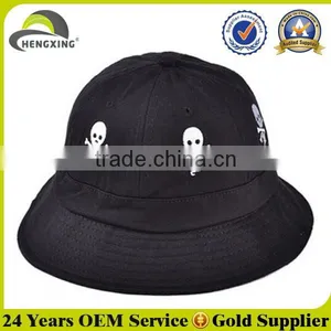 Custom Personality Embroidery Logo Black Bucket Hat thumbnail-1
