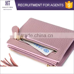 High Quality Leisure Ladies Slim Multiple Card Holder Wallet Best Selling Fashion Women Mini Genuine Split Cow Leather Wallets thumbnail-5