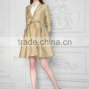 Fashion Ladies Khaki Color Windbreaker Wind Coat thumbnail-5