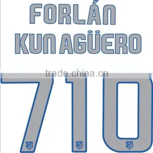 Custom Plastisol Type Soccer Number Heat Transfer Printing For Jerseys With Anti Sublimation thumbnail-1