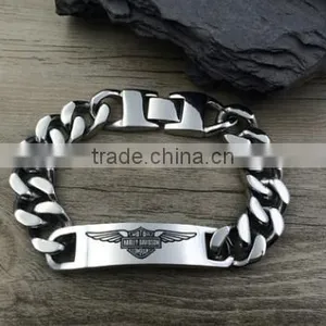 Custom Own Logo Owl Design Link Chain Bracelets High End Stainess Steel Chain Bracelets for Mens Gifts thumbnail-1