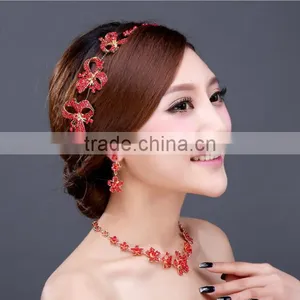 2016 High End Bridal Jewelry Set Shining Crystal Necklace and Earrings White Crystal Necklace and Earrings thumbnail-6