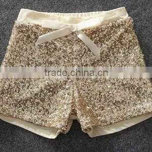Gold Sequins Baby Shorts Childrens Boutique Clothing Girls Shorts China Wholesale thumbnail-1