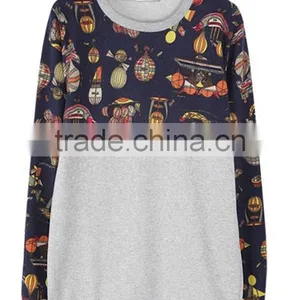 Color Block Sweatshirt Hoodies for Women thumbnail-1