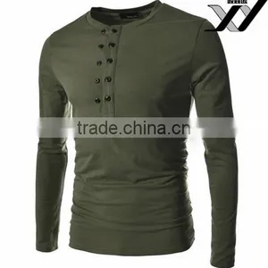 Men Long Sleeve Polo Shirt With Button thumbnail-5