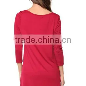 Online Shopping China Clothes Long Flowy Elbow Sleeve Jersey Tunic For Women thumbnail-3
