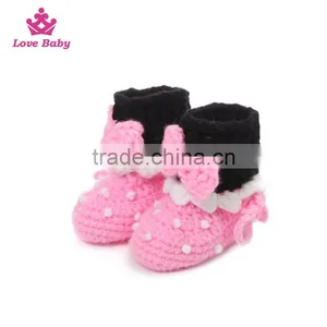 Wholesale Boutique Crochet Baby Booties Kids Winter Shoes With Bow LBS20151223-36 thumbnail-2