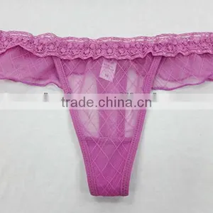 Sexy Women Embroidery G-string Lady Transparent Panties Models thumbnail-3