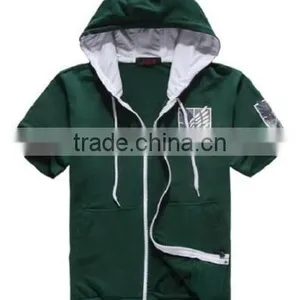 Walson New Cospaly Attack on Titan Unisex Hoodie T-shirt Short Sleeve Costumes 4 Colors thumbnail-5