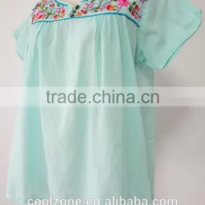 Wholesale Mexico Manufacturers Embroidered Blouse Ladies Blouses thumbnail-2