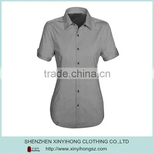 Hot Selling Cotton Fitted Short Sleeve Fashion Girls Beautiful Shirts thumbnail-1