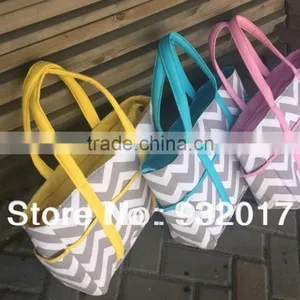 2014 New Chevron Diaper Bags Chevron Diaper Bag Tote Nappy Bag Etra Large Gray and Aqua Grey,gray and Pink,gray and Blue thumbnail-1