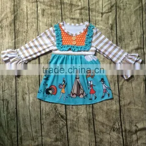 2016 Wholesale Boutique Children's Clothing Thanksgiving Parade Dress Baby Kids Outfits Girl's Boutique Clothing Sets thumbnail-1