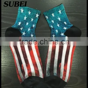 Cheap Custom Printing Dye Sublimation Sport Compression Socks thumbnail-2