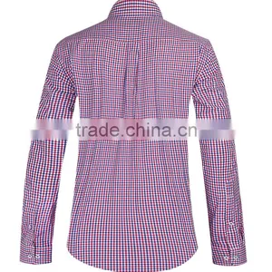 2017 Two Colors Check Men's Long Sleeve Button Down Collar Shirt thumbnail-3