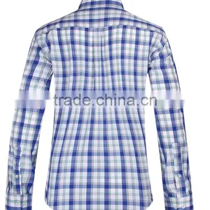 2017 New Fashion Plaids Mens Long Sleeve Casual Shirt Wholesale thumbnail-3