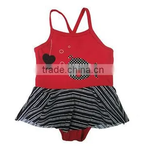 Kids Swimsuit Swimwear One Piece Cut Bow thumbnail-1