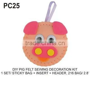 (PC25) DIY PIG FELT SEWING DECORATION KIT Nonwoven Fabric thumbnail-1