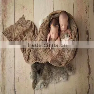 Newborn Knit Stretch Wrap Baby Backdrop Baby Swaddle Sack Photography Props Large Size Blanket Photo Props thumbnail-3
