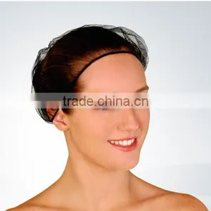 Light&soft Wear Disposable Nylon Mesh Net Caps With Elastic or Sweatband thumbnail-1