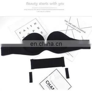 New Fashion Women Bra Sexy 1/2 Cup Seamless Bra Push Up Bralette Half Cup Black A/B/C/D Cup Strapless Invisible Bra Underwear thumbnail-3