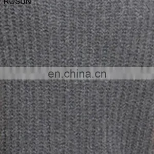 Women Grey Chunky Rib Cashmere Sleeveless Turtleneck Sweater thumbnail-6