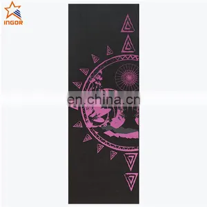 Design Custom Size Silicone Foldable Antislip Black Yoga Mats thumbnail-1