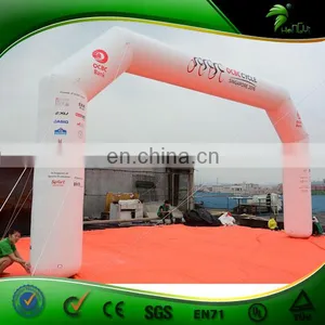 PVC 0.9MM Sealed Air Inflatable Arch, U Shaped White Arch Door With Brand Printing thumbnail-2