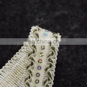 Wholesale Sequins Gold Lurex Lace Trim for Decorative thumbnail-5
