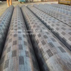 Used Seamless Slotted Pipe for Sale Perforated Metal Mesh Pipe thumbnail-1
