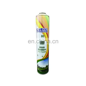Empty Aerosol Cans PU Foam Bottle and Soundproofing Polyurethane Spray PU Foam Adhesive Made in China thumbnail-6
