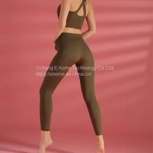 Newest Breathable High Elastic Tights Quick Dry Womens GYM Leggings Sets thumbnail-2