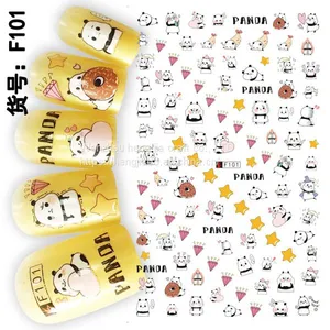 Kids Custom Designers Nail Art Stickers 2d F Series Adhesive DIY Wholesale Flowers Decals Decoration thumbnail-1