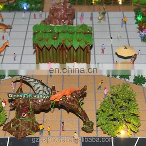 Dinosaur Park Architectural Maquette for Real Estate & Construction Display With Miniature People thumbnail-3