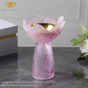 SAINT-VIEW 2022 New Collection Crystal Vase Manufactures Ramadan Mubkhar Backoor Gift Set Coffee Tray Gift Souvenir Shop Wholesale thumbnail-3