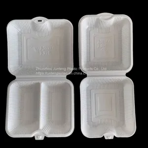 Hinged Lid Clamshell to go Disposable Food Container Lunch Box 1880ml for Burger thumbnail-4