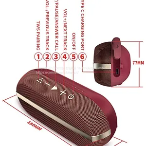 INSMY Portable Bluetooth Speakers, IPX7 Waterproof Floating 20W Wireless Speaker Loud Sound Rich Bass, Stereo Pairing Max 40W, 24 Hours Bluetooth 5.0 Built-in Mic for Outdoors Camping Pool thumbnail-3