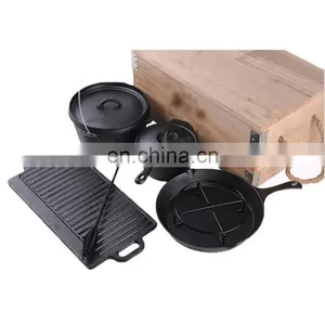 Cooking Pot Outdoor Cast Iron Dutch Oven Set thumbnail-5