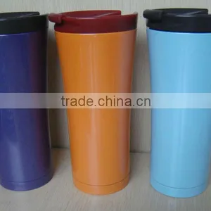 Hot Selling 500ml Double Wall Stainless Steel Coffee Travel Mug With Leakproof Lid thumbnail-1
