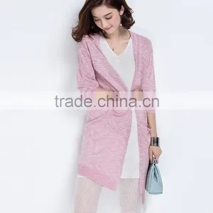 Spring Fashion Long Sleeves Cardigan Knit Sweater Casual Cardigan for Women thumbnail-6