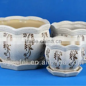 Pearl Printing Ceramic Flower Pots thumbnail-1