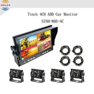 7 Inch AHD 4CH Car Monitor Vehicle Truck Night Vision Rear View Camera thumbnail-1