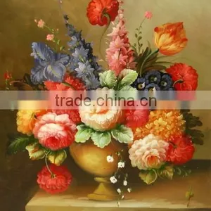 New Impressionist Handmade Chrysanthemum Oil Painting on Canvas thumbnail-1