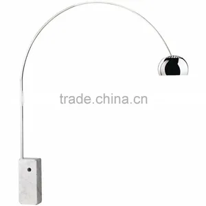 Achille Castiglioni Large Floor Lamp,Rectangular Marble Base thumbnail-1
