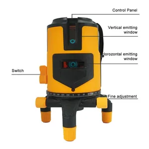 5 Line Green Beam Laser Level Rechargeable Self-Leveling Construction Tool With Adjustable Platform for Wall Ceiling Work thumbnail-2
